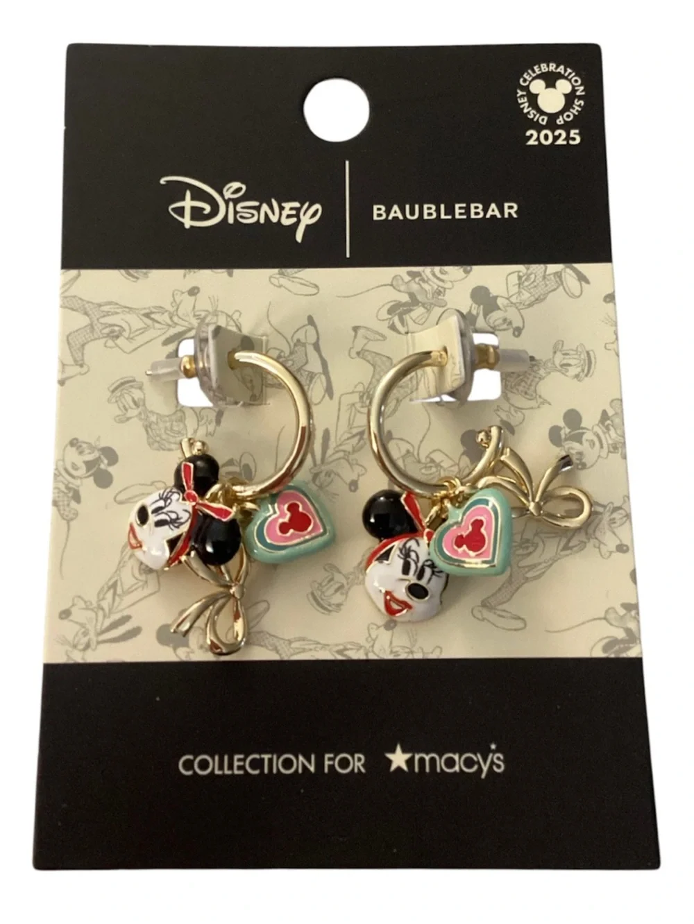 Disney BaubleBar “Minnie Mouse” Huggies Earrings (NWT)